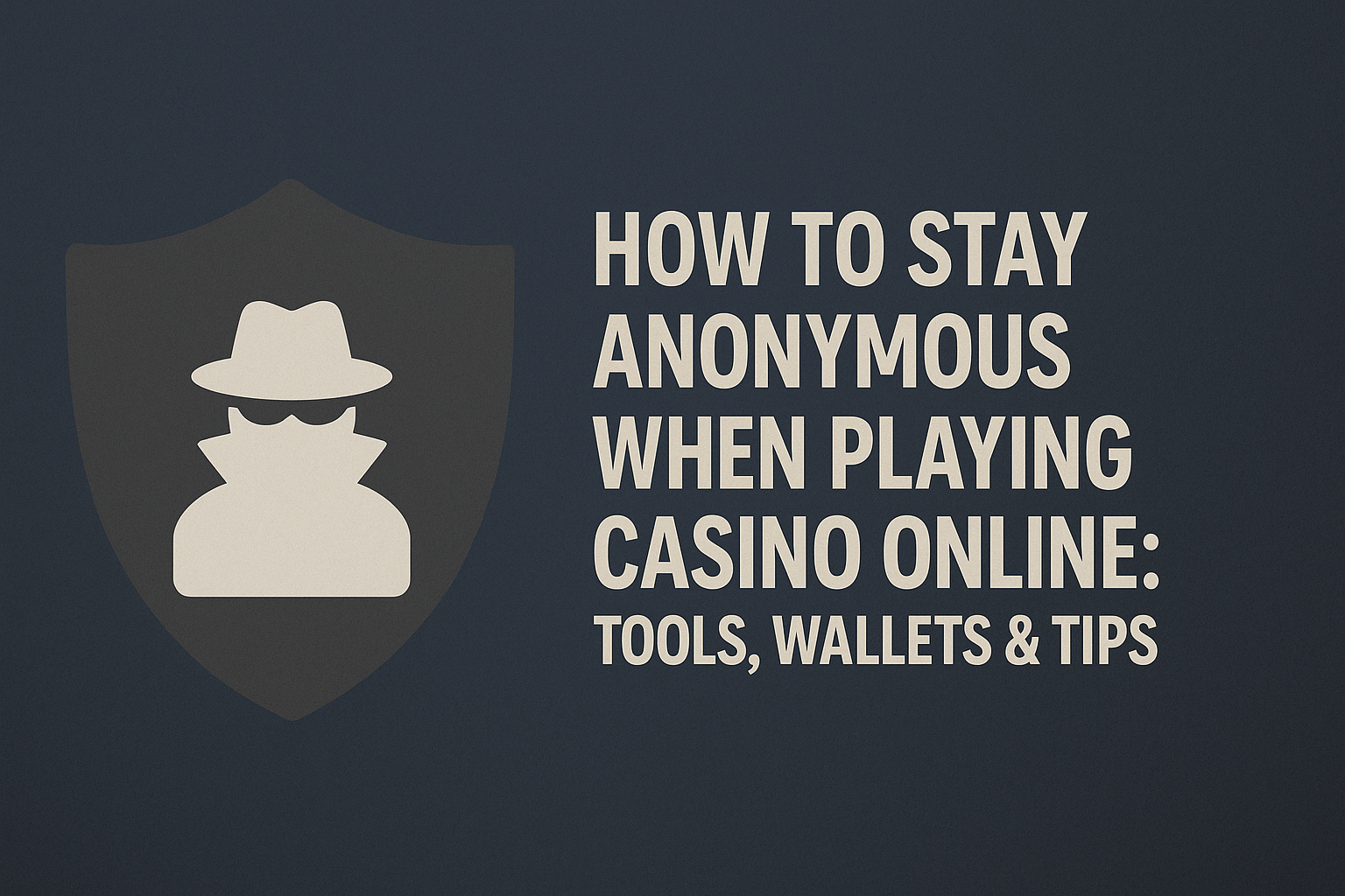 How to Stay Anonymous When Gambling Online Tools, Wallets & Tips